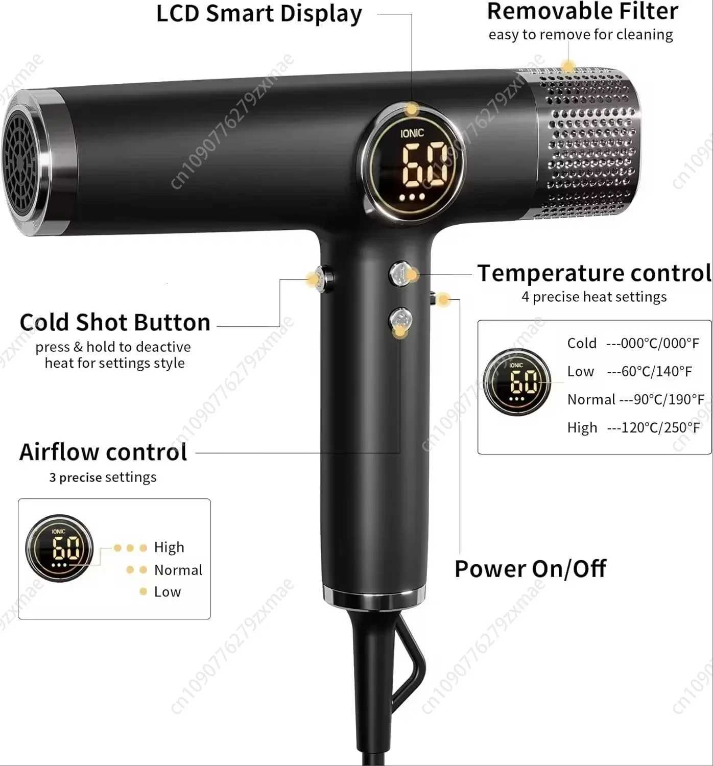 Professional 1800W High Power Brushless Motor Hair Dryer High Speed Negative Ion Hair Culer Iron Styling Tools SalonBarberW250904