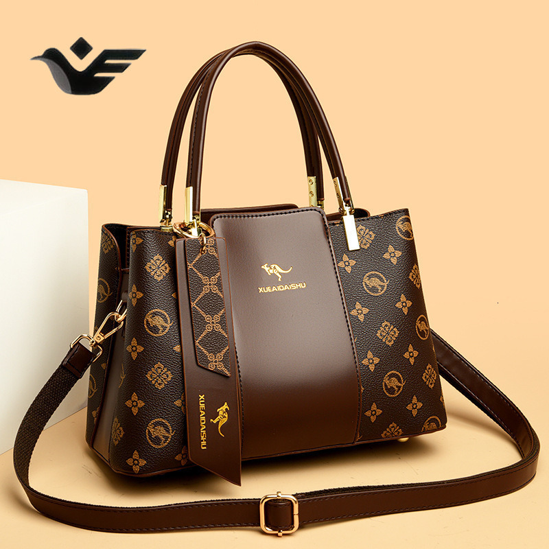 Feiyan Free Shipping New Designer Luxury Shopping Kangaroo Soft Leather Single Shoulder Crossbody Women's Handbag Patchwork Color Block Vintage B