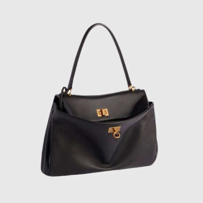 New Rodeo bag Genuine Leather Women's Tote Bag Large Capacity Advanced Lock Fashion High Sense Underarm Handbags for Women