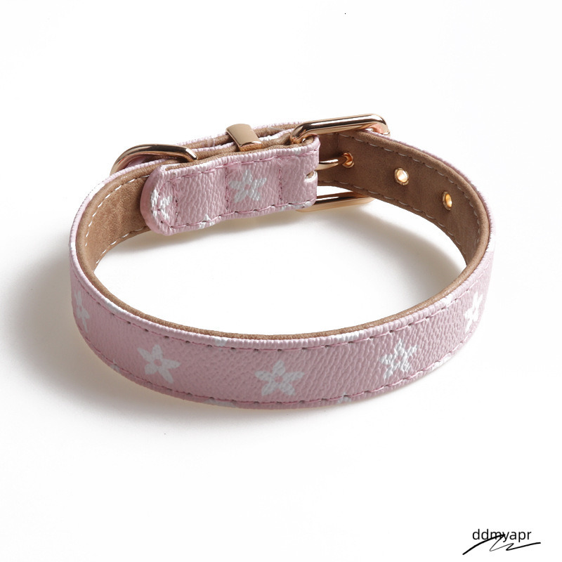 Classic Print Small Dogs, Soft Padded Dog Leather Collar With Gold Ddmyday Buckle, Durable Comfortable For Medium Dogs Daily Walking S B123 Ddmyday