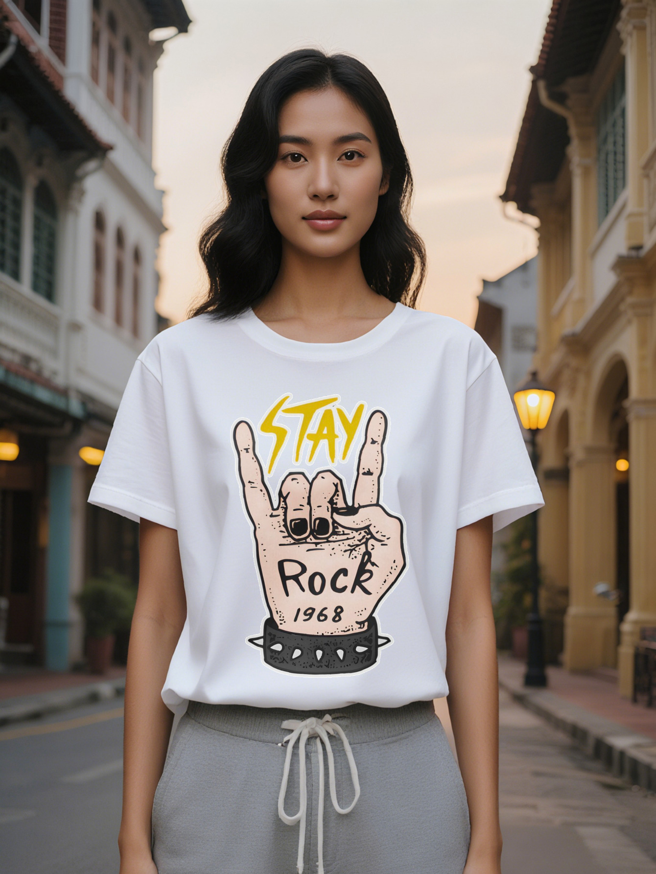 Large XL Lady Vintage Inspired Graphic Tee Y K Anime Horror Dark Humor Print Casual Short Sleeve T-Shirt for Summer Pure Plus Size