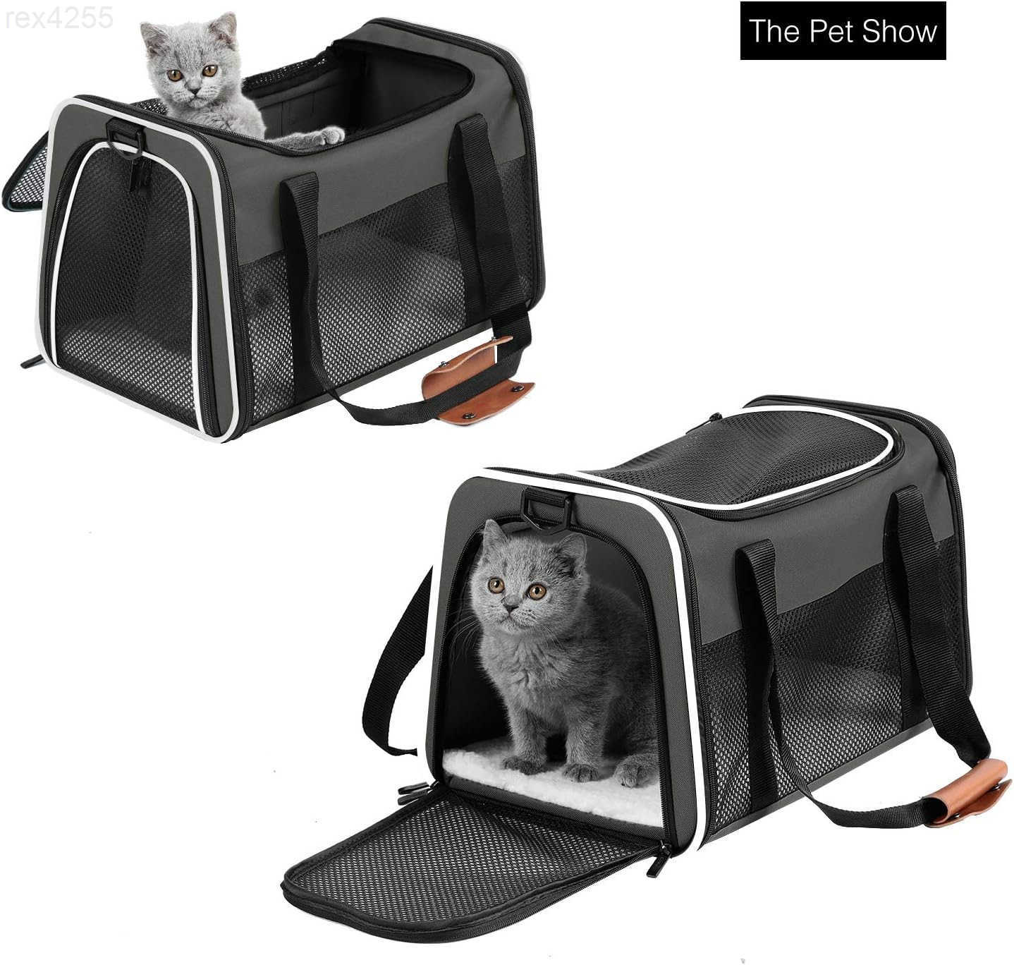 Cat Carrier Portable Foldable Dog Pet Carrier SoftSided Pet Bag up to 15 Lbs Airline Approved Travel Puppy CarrierW250904