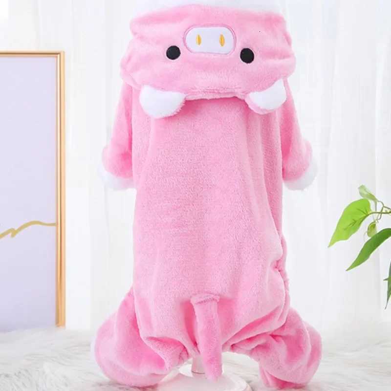 Pet Dog Clothes Funny Pig Shape Warm Fleece Jumpsuits for Small Dogs Puppy Hoodies Chihuahua Yorkshire Costume Coats W250904