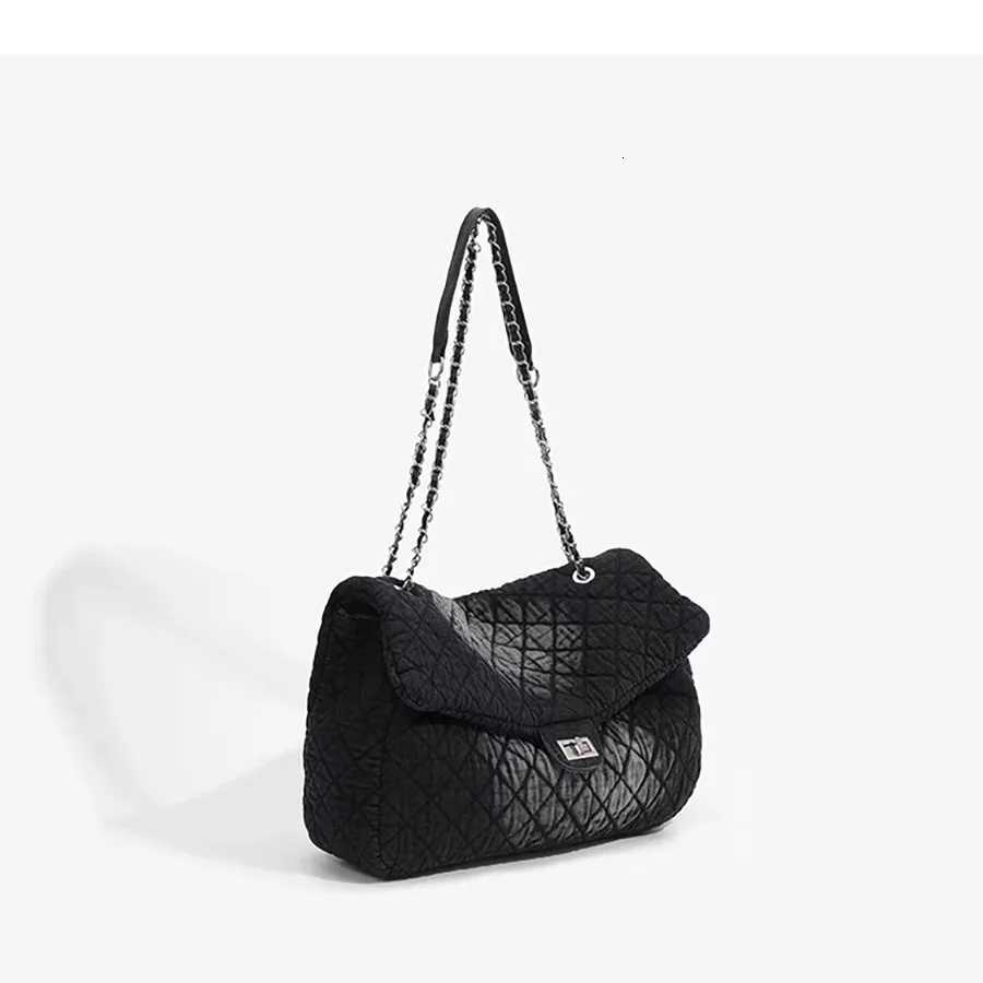 JIAERDI Denim Casual Crossbody Bags Women 2025 High Street Chain Diamond Large Capacity Handbag Ladies Messenger Bag Y2k Z250903