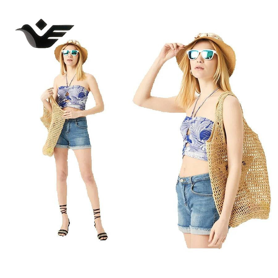 Feiyan Free Shipping New Designer Bag Luxury Shopping Bag Pure Handmade Woven Bag Vintage Trendy Large Capacity Hollow Handbag Versatile Mesh Bag For 