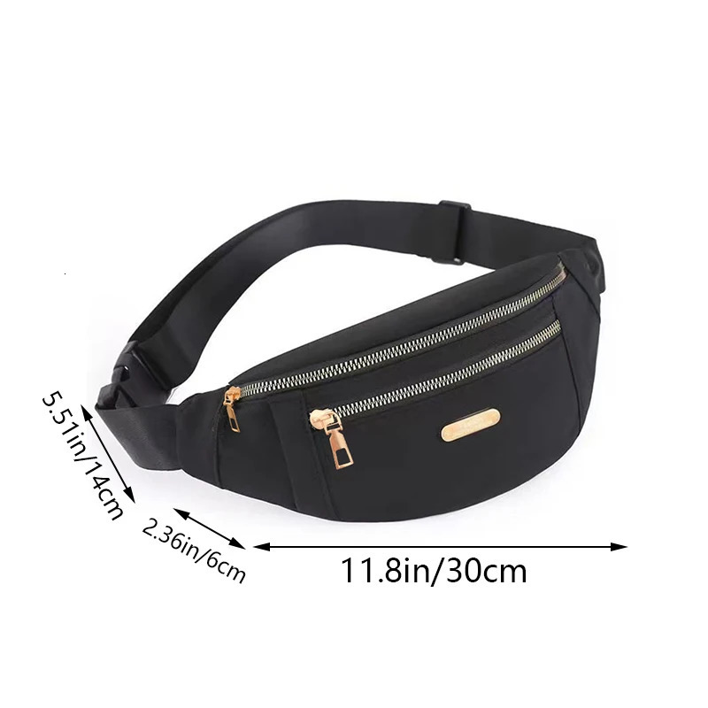 Mens and Womens Casual Waist Bag Crossbody Bag Durable and Versatile FrontClasp Shoulder Bag 250903