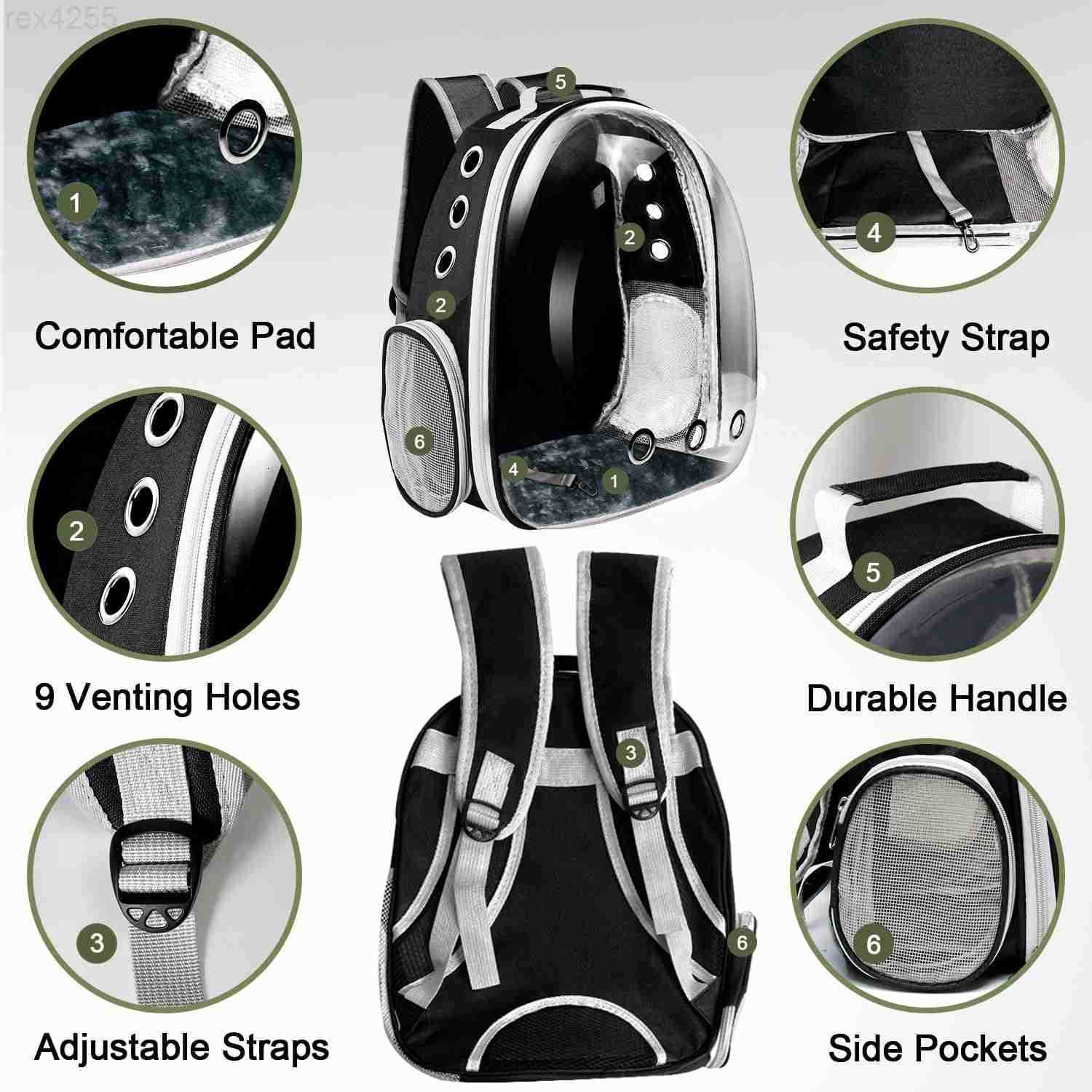 Cat Backpack Carrier Pet Cat Carrier with Ventilated Design for Carrying Puppy Cats Pet Carrier Backpack for TravelingHikingCampingOutdoors Airline Ap