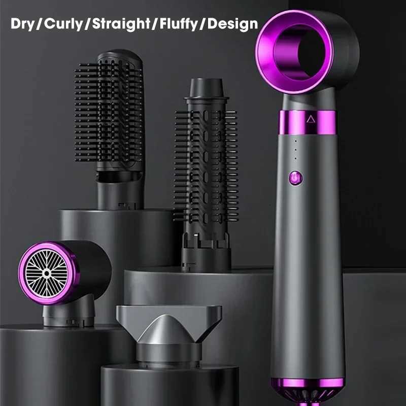 5In1 Negative Ion Brushless Motor Hair Dryer FastDrying Multifunctional StylerComb Hair StraightenerW250904