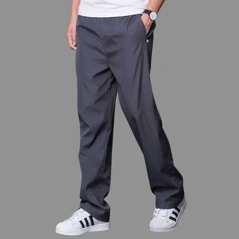 Mens Quick Drying Pants Elastic Waist Summer Men Breathable Pants polyester sport Pants Mens Straight sweatpantsXJ250904