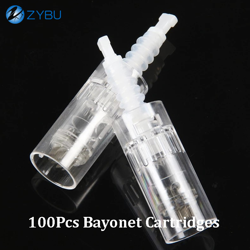 100PCS Bayonet Cartridge Micro Needles Microneedling For Dermapen Electric Dr Pen N2 M5 M7 E30 Nano 3D 5D Needle 1 3 5 7 9 12 24 36 42 Pins Replacemen