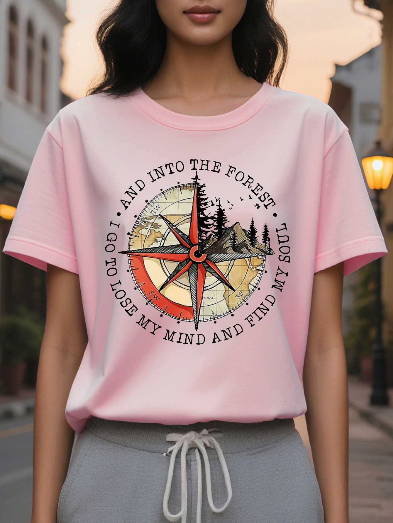 Letter Print Crew Neck Casual Short Sleeve T-Shirt for Spring Summer Women's Clothing 7ed8b