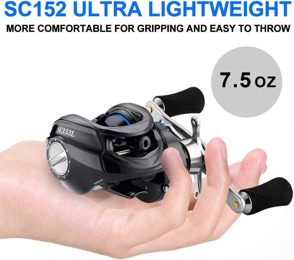 Baitcaster Reel UltraLight Baitcasting Fishing Reel 701 Gear Ratio 1212LB Drag Magnetic Brake Smooth 111BB Freshwater Saltwater and Affordable Low Pro
