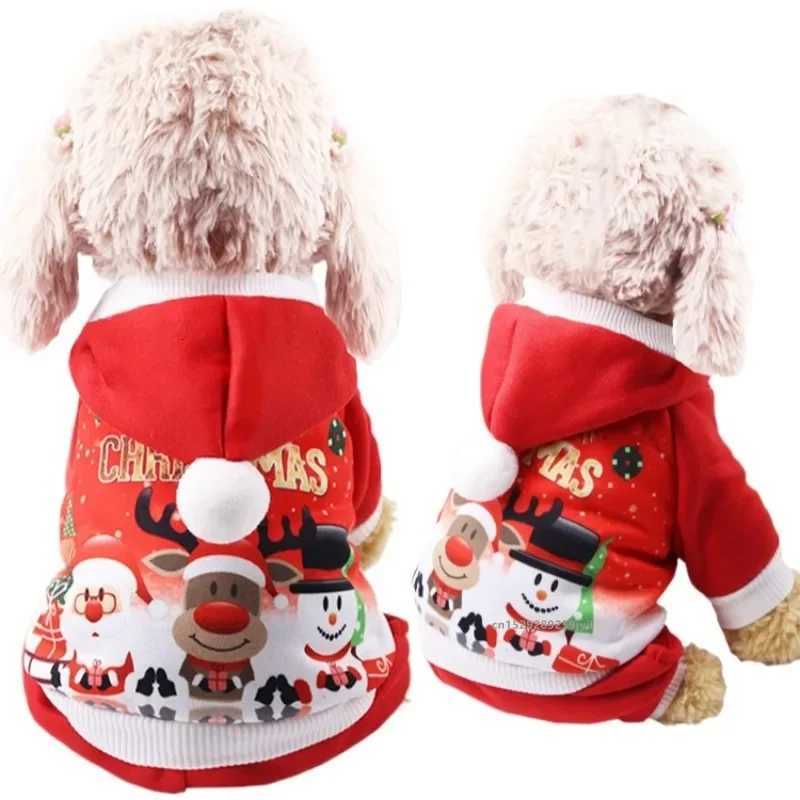 Christmas Pet Clothes Dog Hoodies Autumn Winter Warm Coat for Small Medium Dogs et Sweater Puppy French Bulldog Clothing W250904