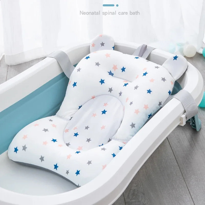 Baby Shower Bath Tub Pad NonSlip Bathtub Seat Support Mat born Safety Security Cushion Foldable Soft Pillow w250904