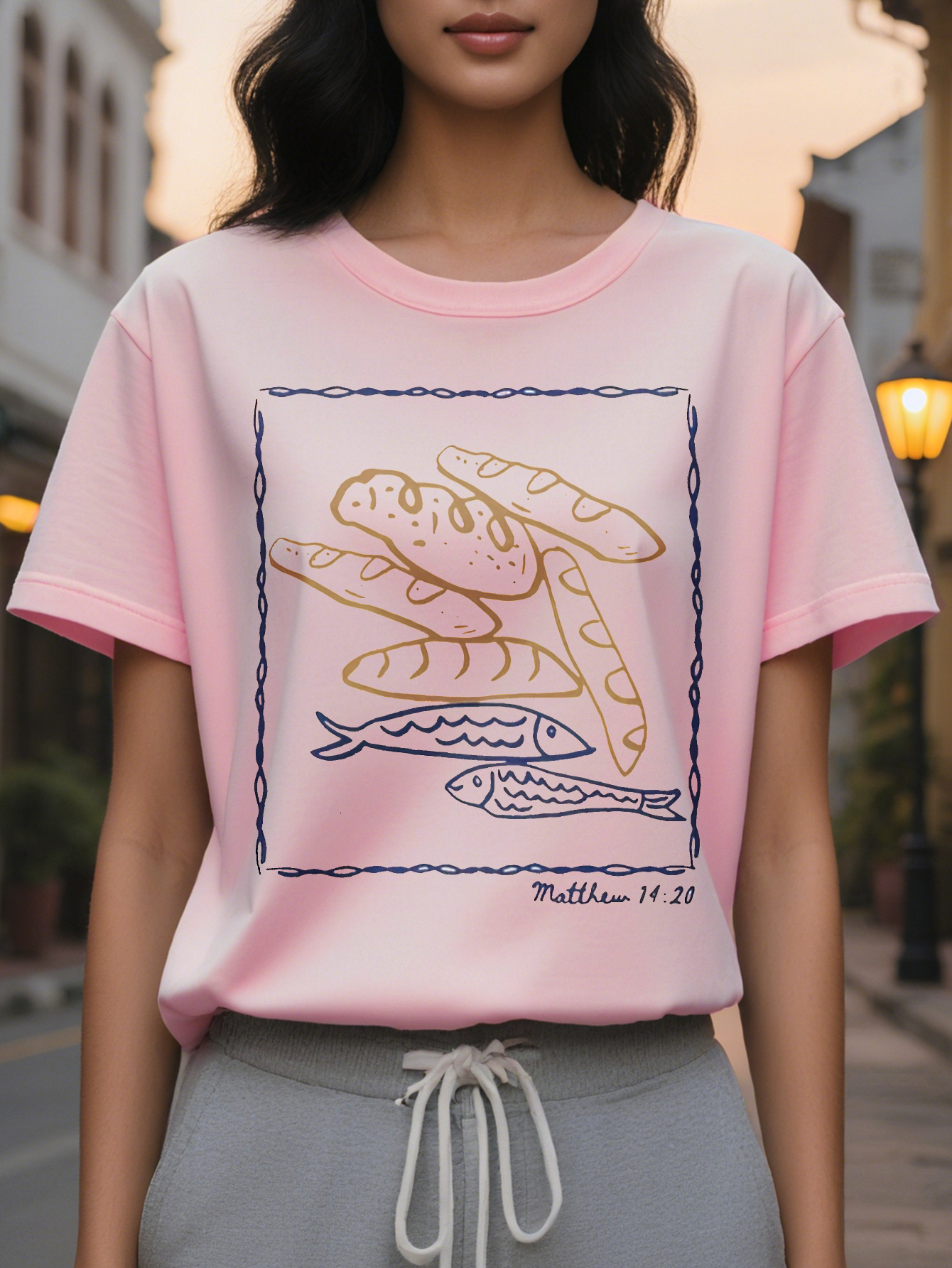 Large XL Christianity Bible Study Catholicism Interesting Foods Inspiring Meals Fashion Casual Short Sleeve T-Shirts with Plus Size