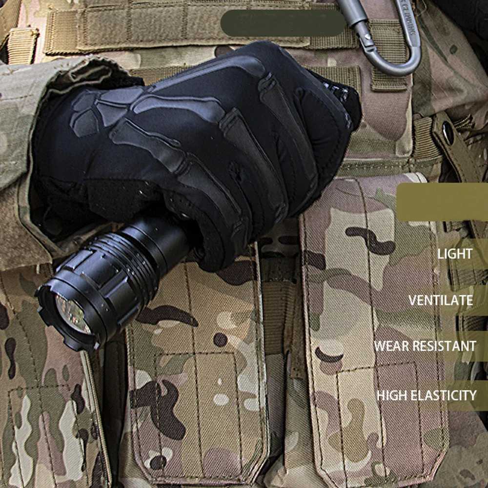 Men and Women Touchscreen Motorcyc Gloves Ice Silk Breathab NonSlip Sketon FullFinger Tactical GlovesXJ250904