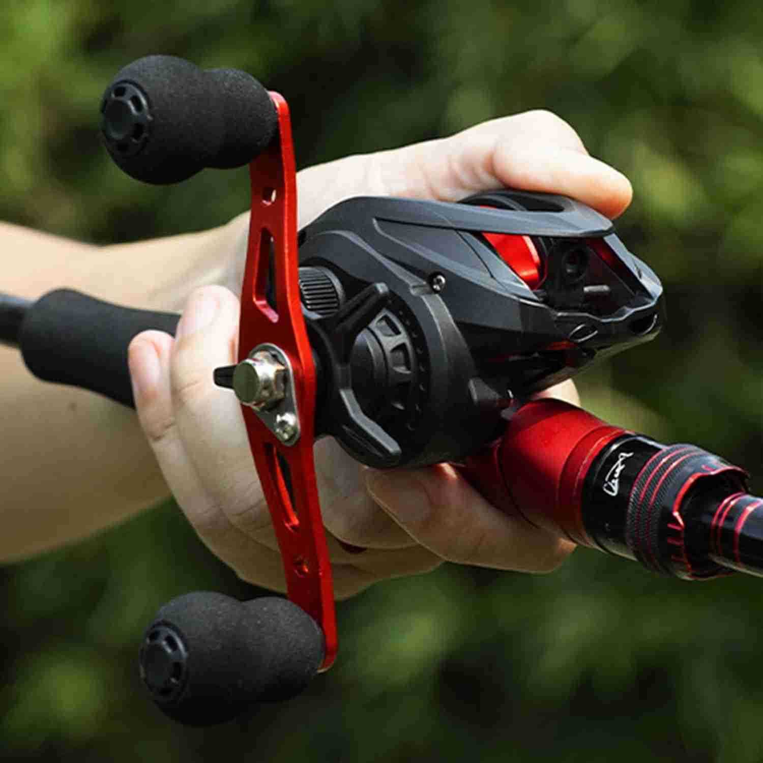 Baitcaster Fishing Reel Long Casting Metal Fishing Baitcasting Reel AC2000 red Left Hand W250904