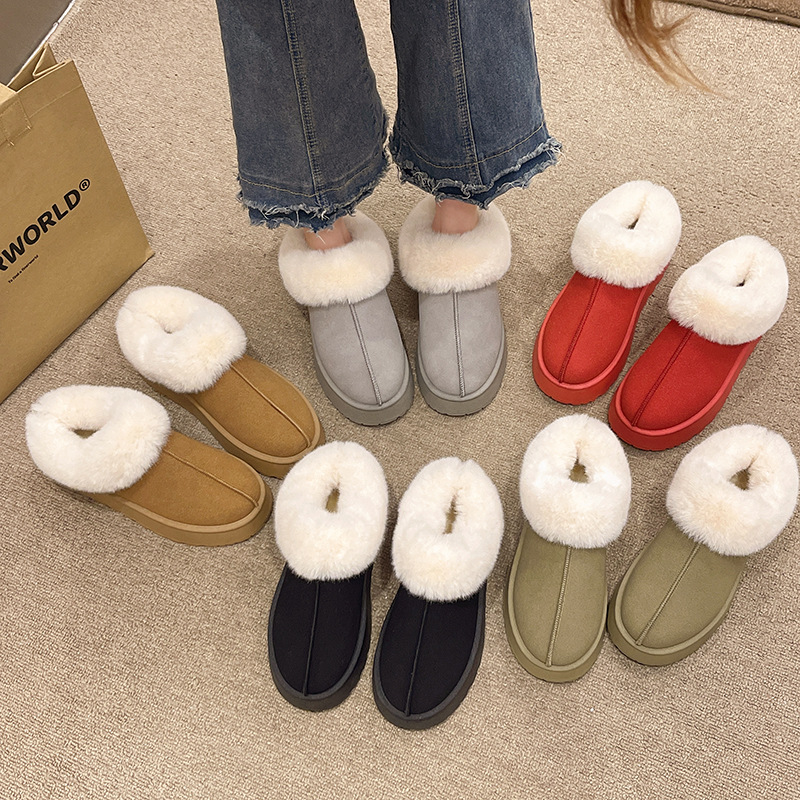 Hot new free shipping designer slippers for womens slippers black brown khaki grey red Winter new casual and fashionable cotton shoes with thick velve