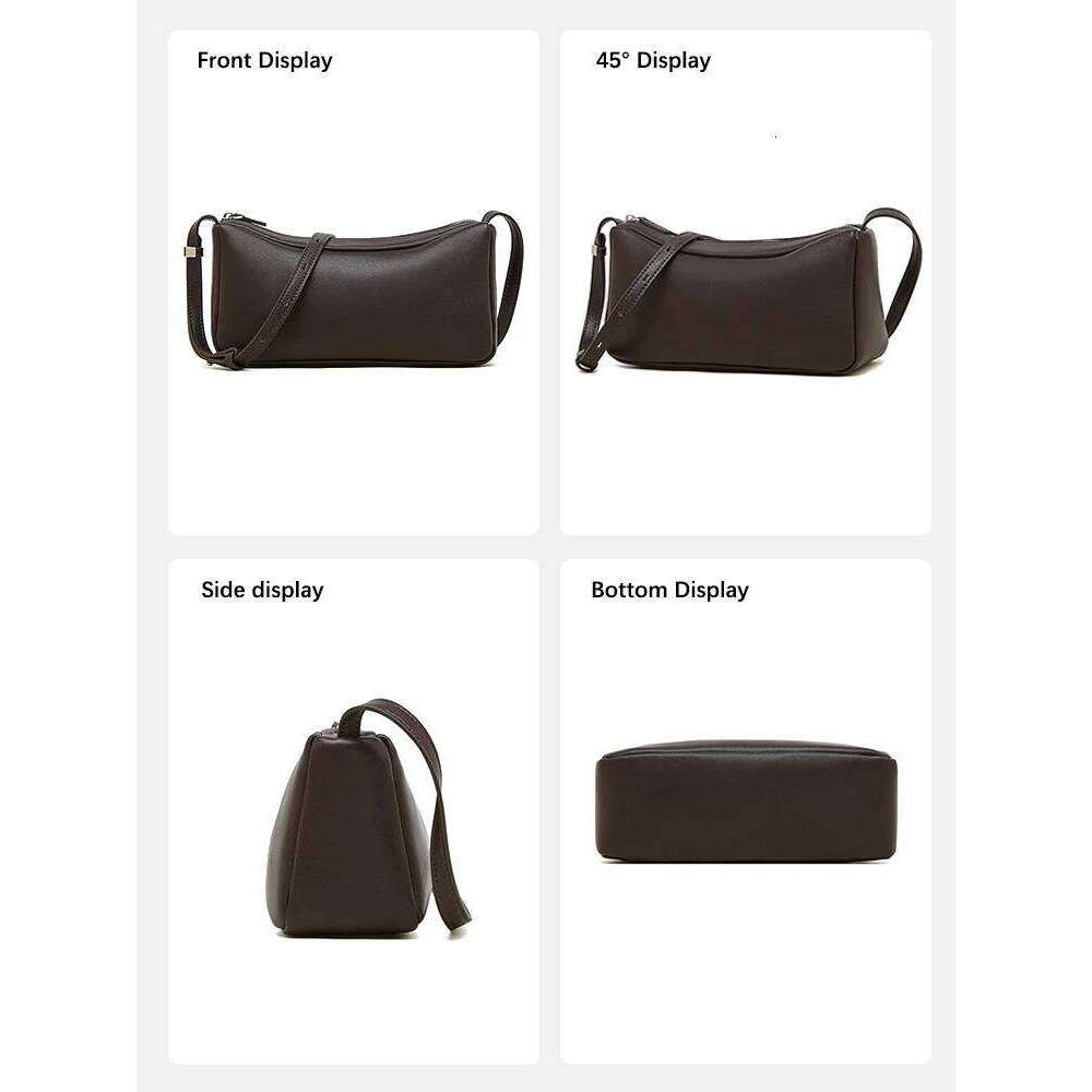 Zency Two-layer Cowhide Vintage Women's Handbag Lightweight Shoulder Crossbody Versatile Soft Summer Phone Bag for Shopping Work