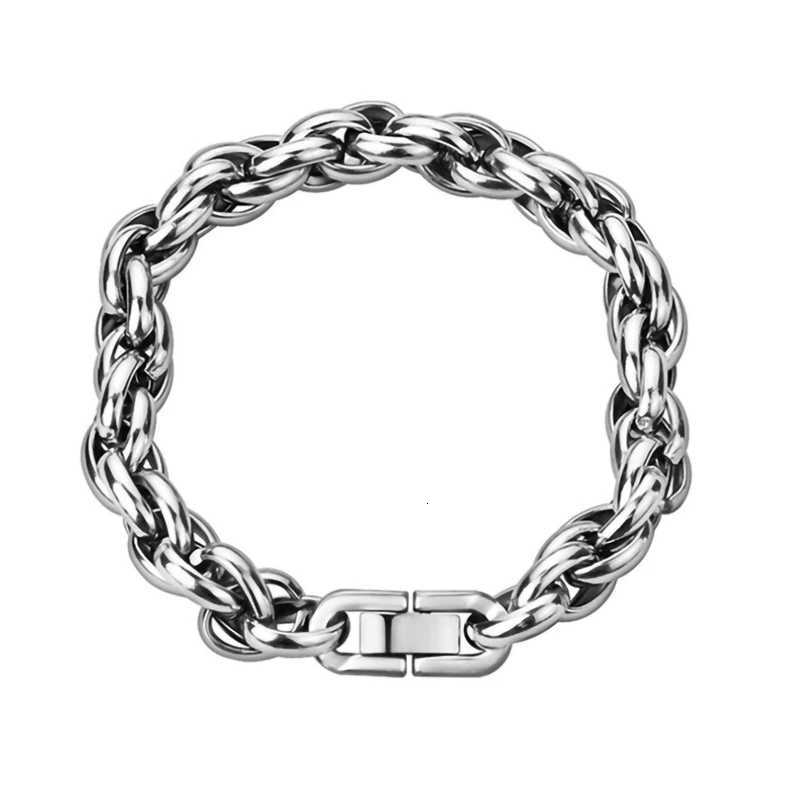 Classic Stainless Steel Cuban Chain Bracelet Fashion Mens Street Hip Hop Punk Titanium Steel Bracelet Fashion Mens Jewelry Gift Y250904