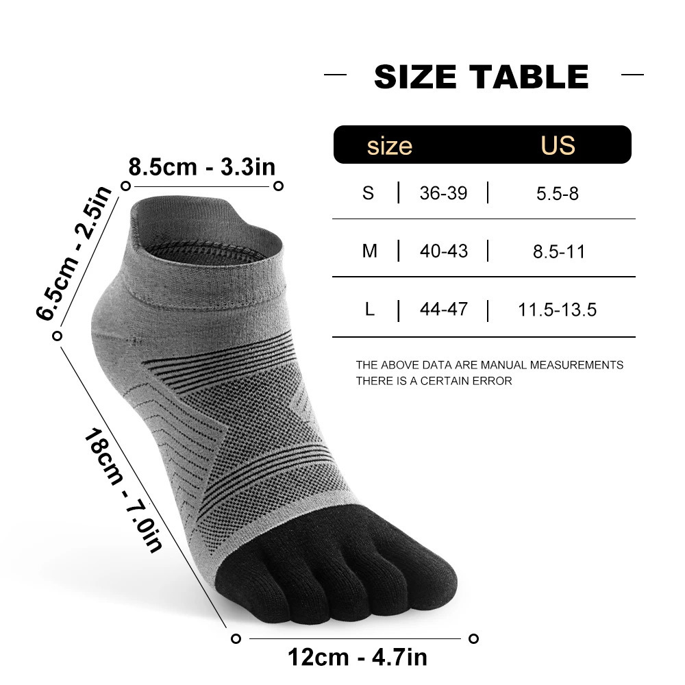 Merino Wool Hiking Socks Thermal Warm Moisture Absorption Toe Socks For Ski Climbing Running Breathable Thick Sport Toe Socks 250903