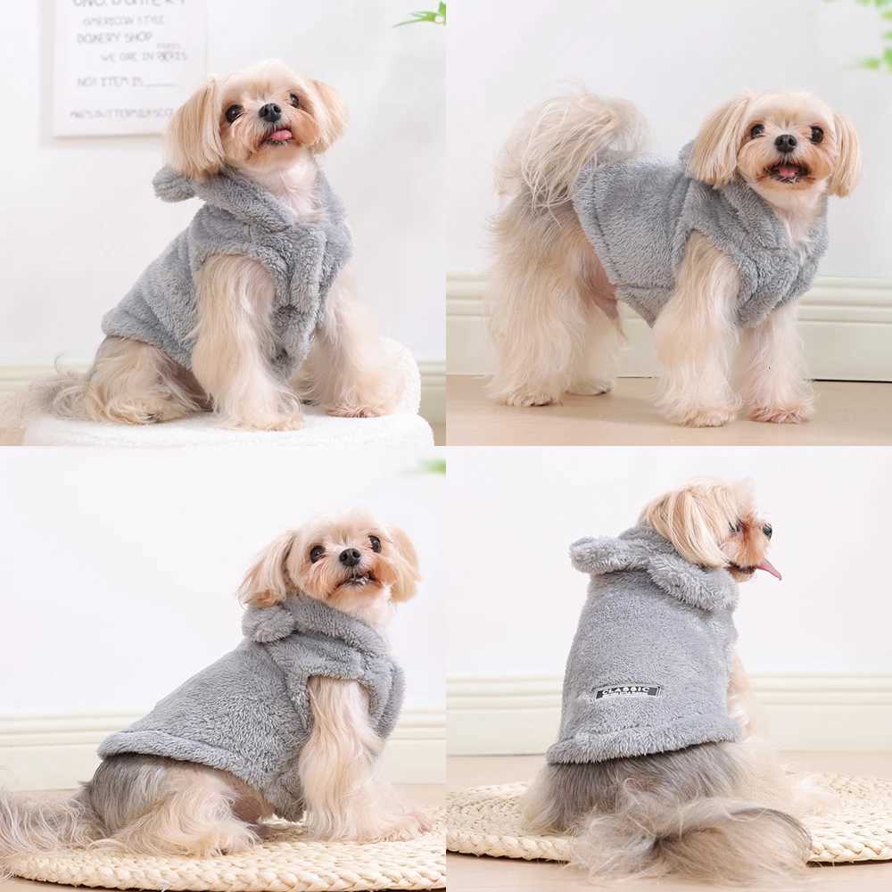 Soft Fleece Pet Dog Clothes Cute Hoodie Coat For Small Medium Dogs Cats Autumn Winter Puppy Hooded et Sweater Pug Apparel W250904
