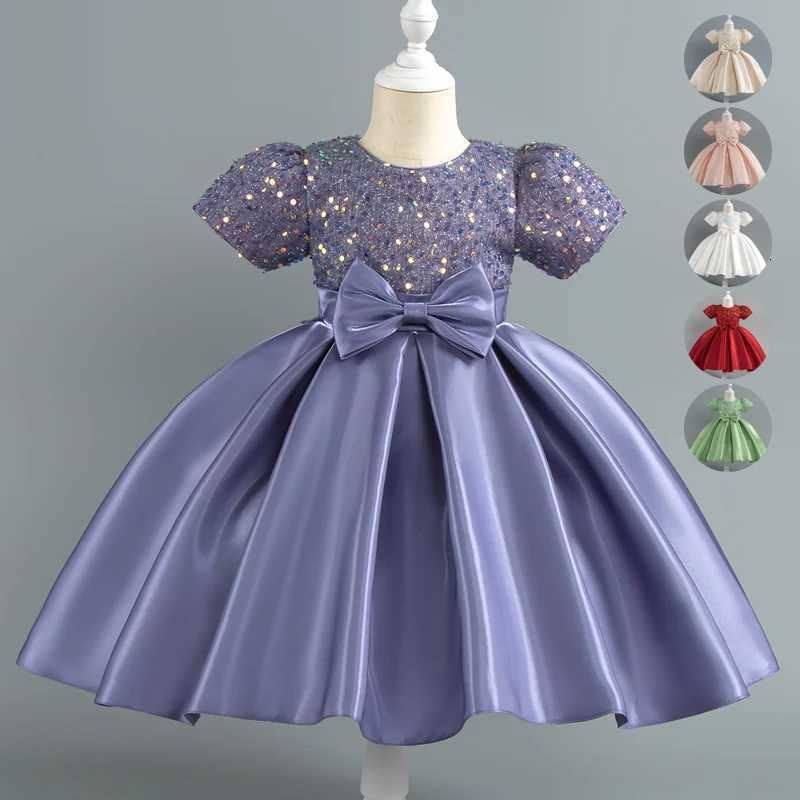 Baby Girls Christmas Dress Sequin ShortSleeve Party Dress Birthday Toddler Dress Wedding Princess Dress for Kid Girl Luxury Cown Z250904