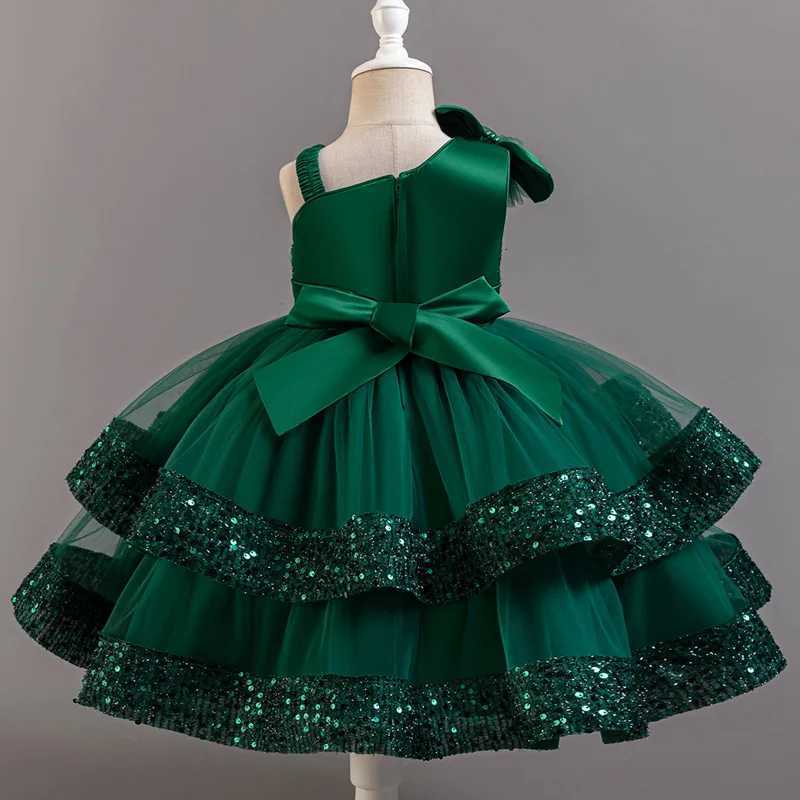 Flower Princess Sequins Baby Wedding Christmas Party Short Sleeveless Dress Birthday Party Wedding Flower Girl Sweet Cute Dress Z250904