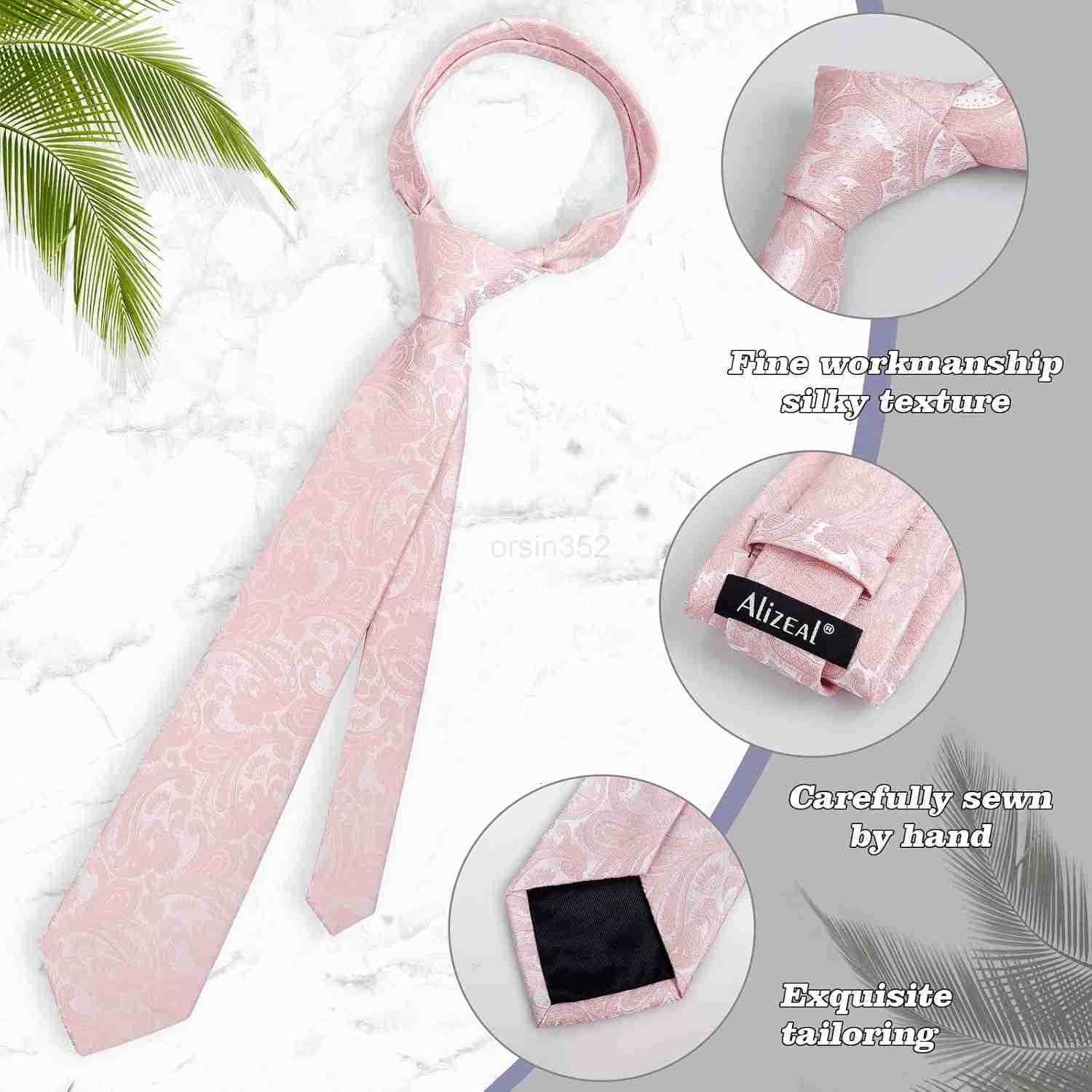 Mens Paisley Tie Handkerchief Casual Floral Necktie SetW250904