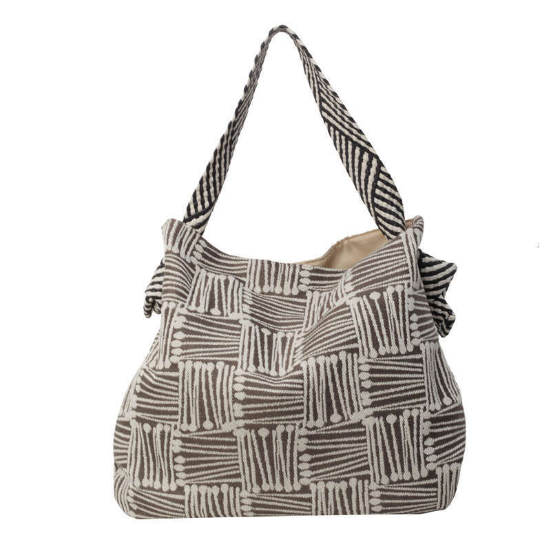 Korean Style Fashion Striped Knit 2025 New Color-Block Simple High-End Underarm Versatile Shoulder Bag