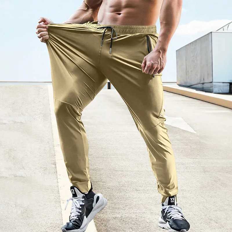 Summer Mens Stretch Sweatpants Elastic Waist Jogger Mens Pants Outdoor Training Fitness Breathable Pants Mens Casual PantsXJ250904