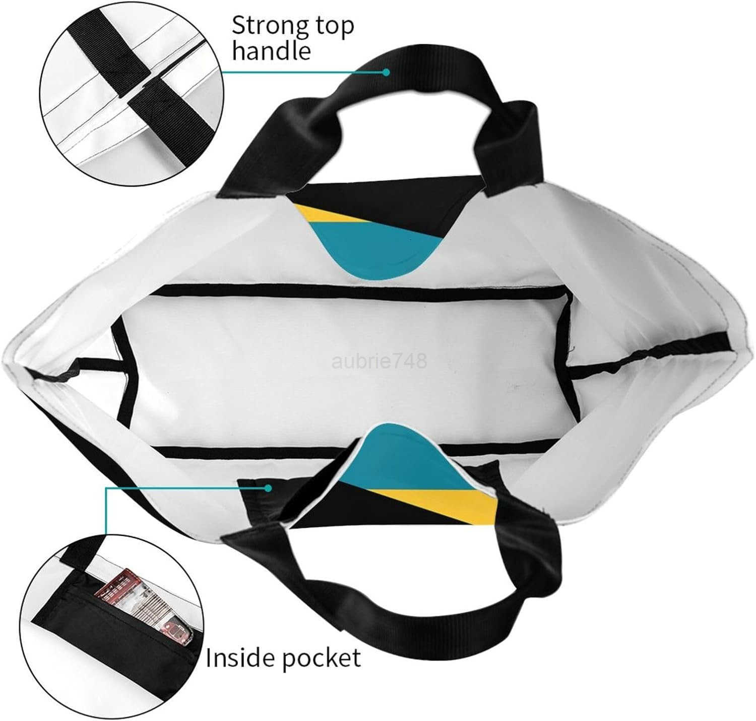 Cute Flag Tote Bag for Women and Men Reusable Shoulder Bags for Gym Shopping BeachTravel M250904