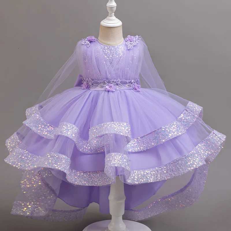 3-10 Years Teenagers Girls Dress Sequins Sleeveless Kids Wedding Dresses Birthday Party Performance Costumes For Girl Z250904