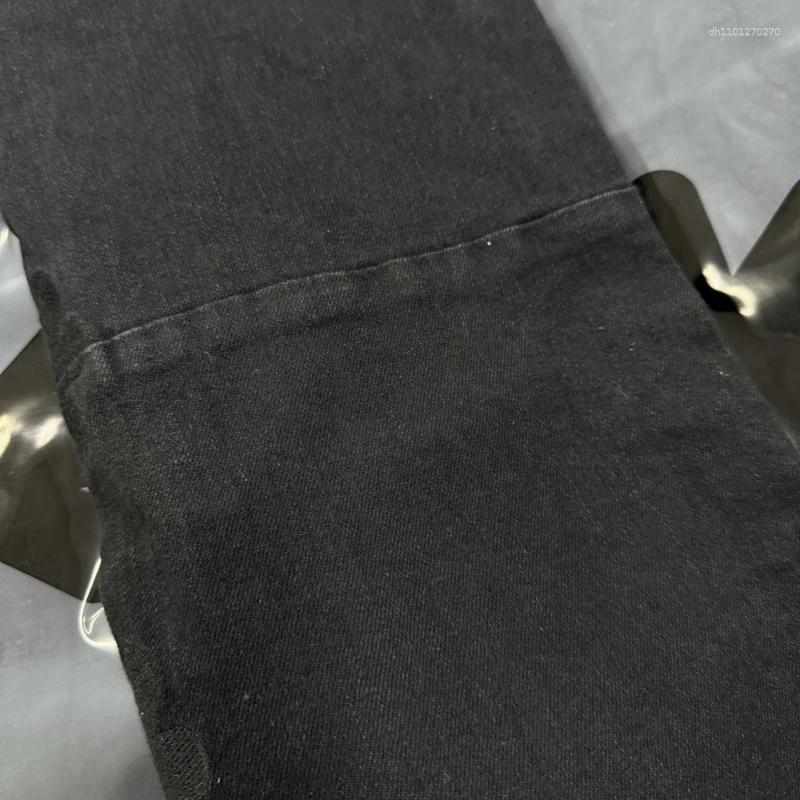 Men's Jeans 25SS LOSTSHDWS High Street Men Women Embroidery Slim-fit Straight-leg Trousers Denim Pants