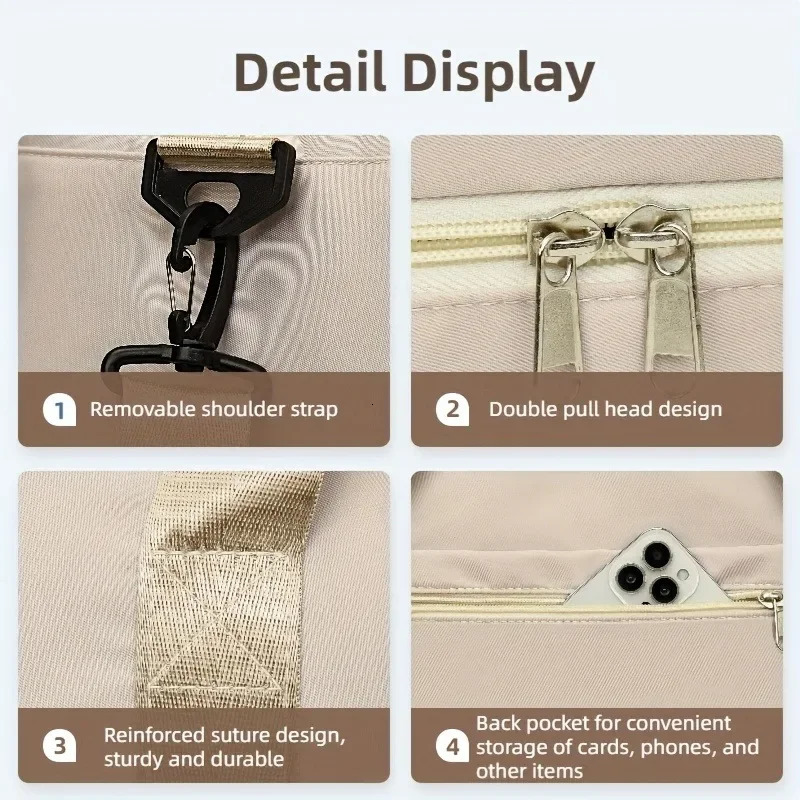 Multifunctional LargeCapacity Travel Duffle Bag with Adjustable Shoulder Strap Durable Nylon Casual Gym Bag for Sports 250903