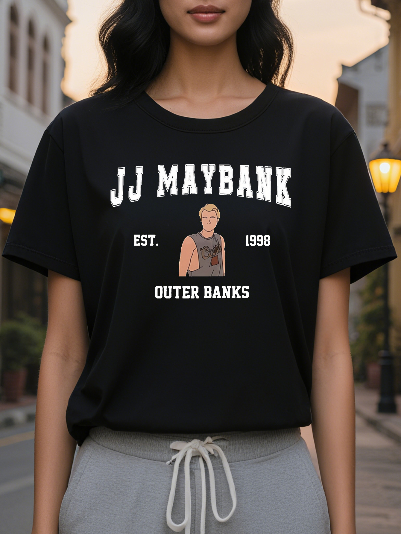 100% Cotton American Style Printing Pattern Fashion Round Neck Short Sleeve T Shirt Ladies The New Spring And Summer