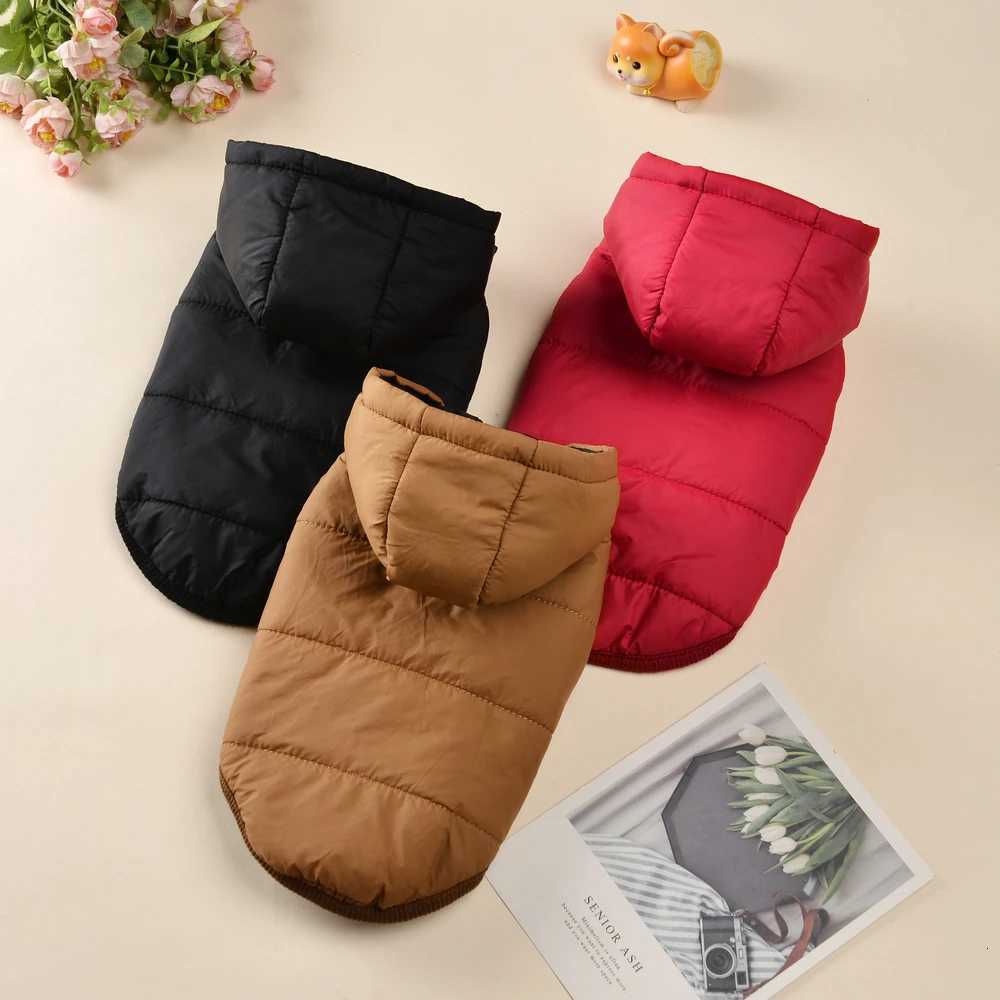 Dog Hooded Winter et Soft Warm Fleece Velvet Puppy Vest Coat Pet Dog Hat Clothes Cold Proof Winter Padded Yorkies Costume W250904