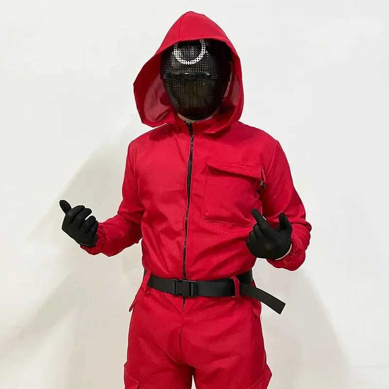 Hot Par Cosplay Red Sportswear Toy Squid Accessory Holiday Classic Costume Korean Full Set Mask Performance Prop Gift W250904