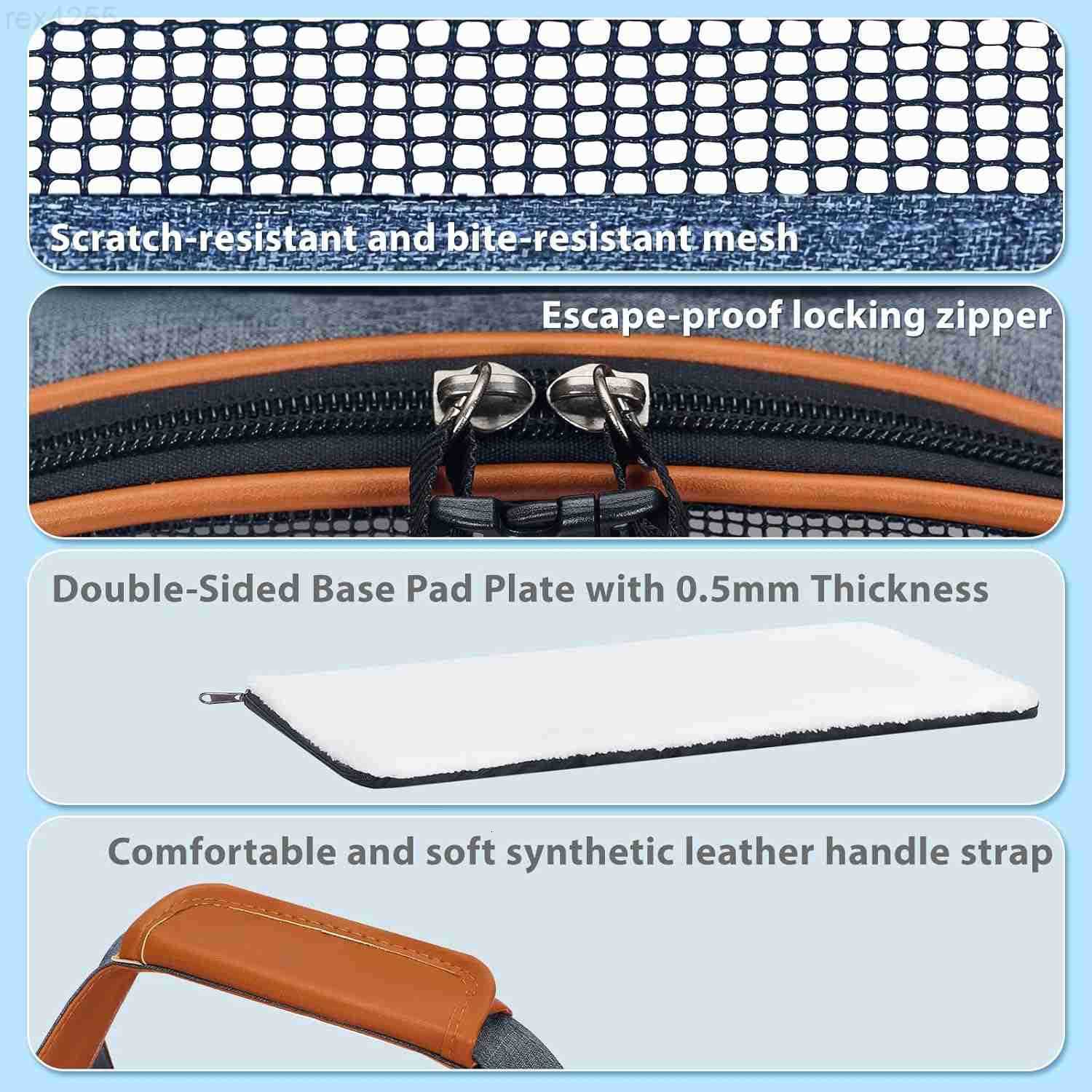 18x11x11 Inches Cat Carrier Fits Pets Up to 17 lbs AntiCollapse Design Multiple Storage Pockets Cat Carrier Soft Ideal for Medium Cats Puppy Rabbits a