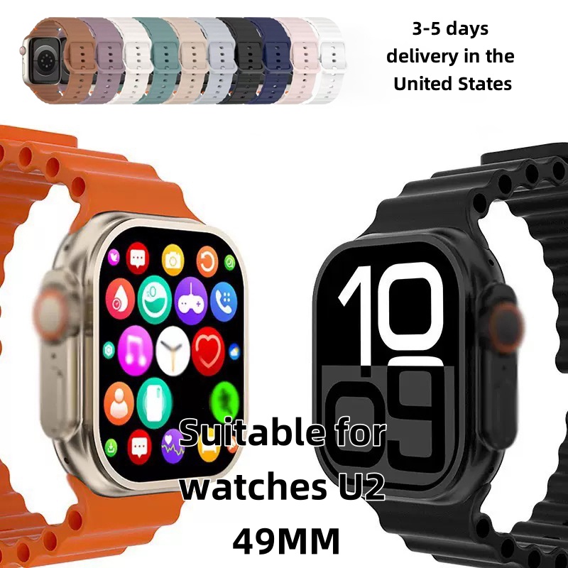 For Smart Watch ULTRA 2 49mm strap Series 10 android Men Women Watch Bluetooth Call Bracelet Wristband Wireless Charging Fitness Tracker Sports for Android8