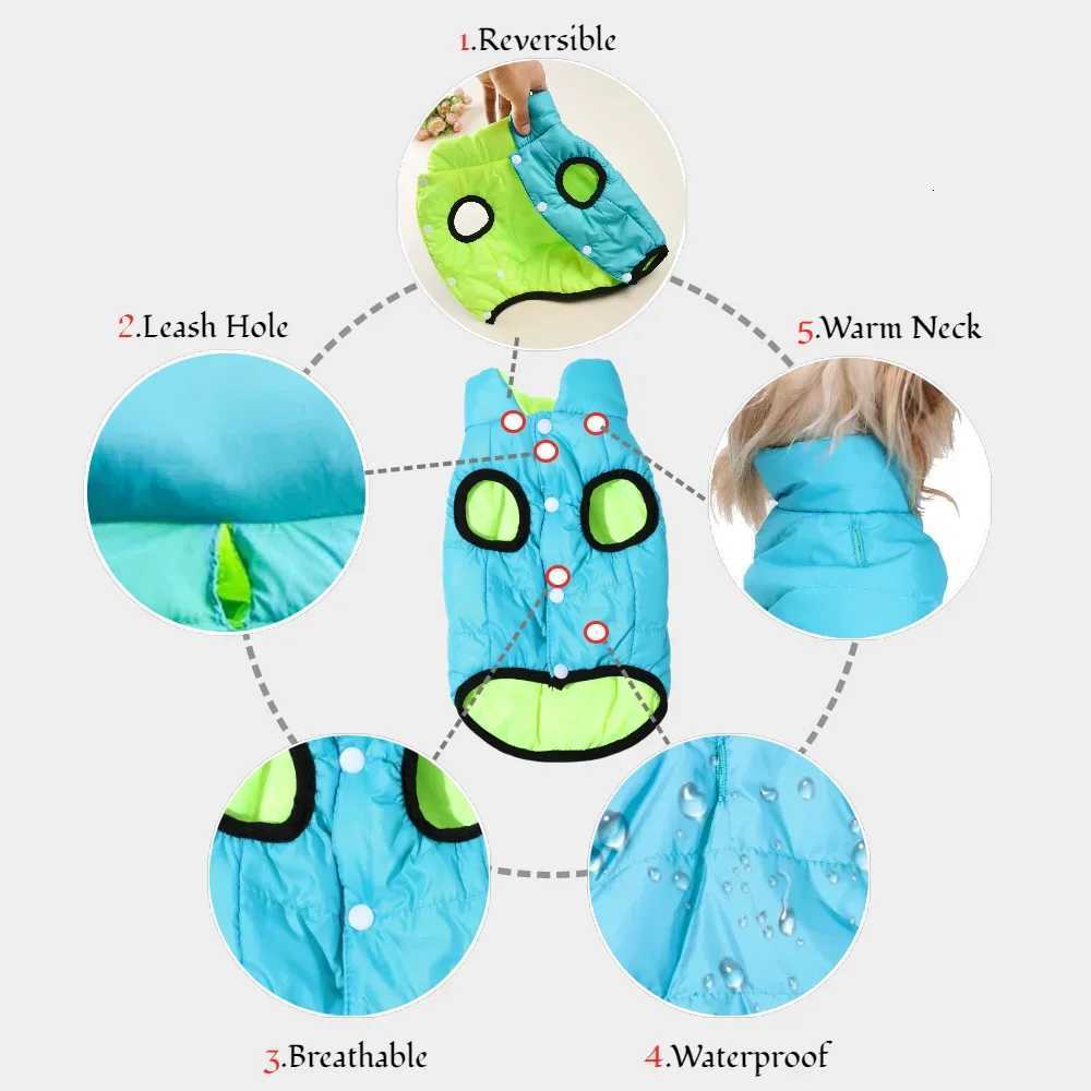 Camouflage Print Dog Clothes For Small Medium Dogs Cute Reversible Pet et Warm Winter Windproof Cat Chihuahua Yorkshire Coat W250904