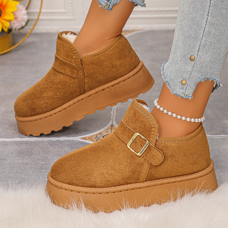 Snow boots for women - new style, thick sole, padded interior, extra thick and warm short boots