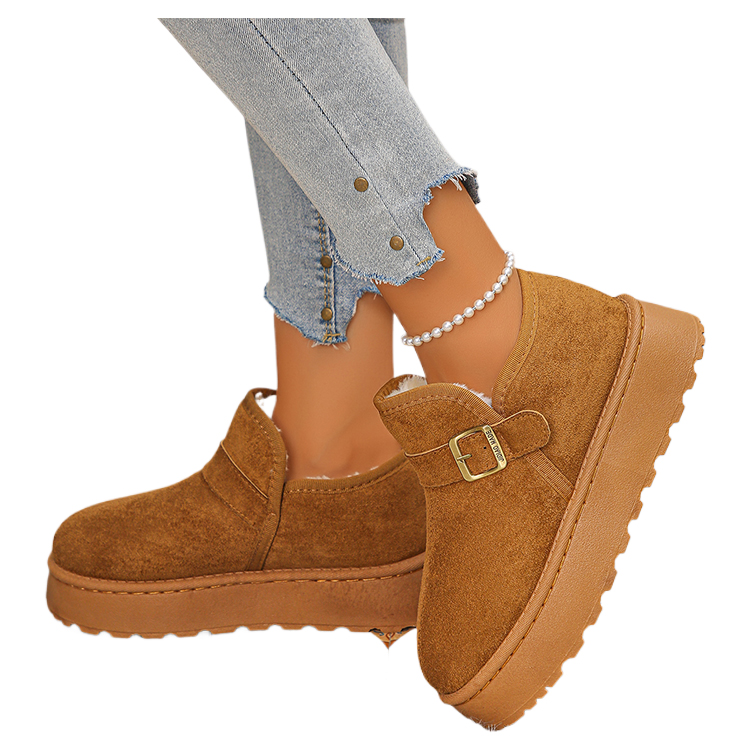 Snow boots for women - new style, thick sole, padded interior, extra thick and warm short boots