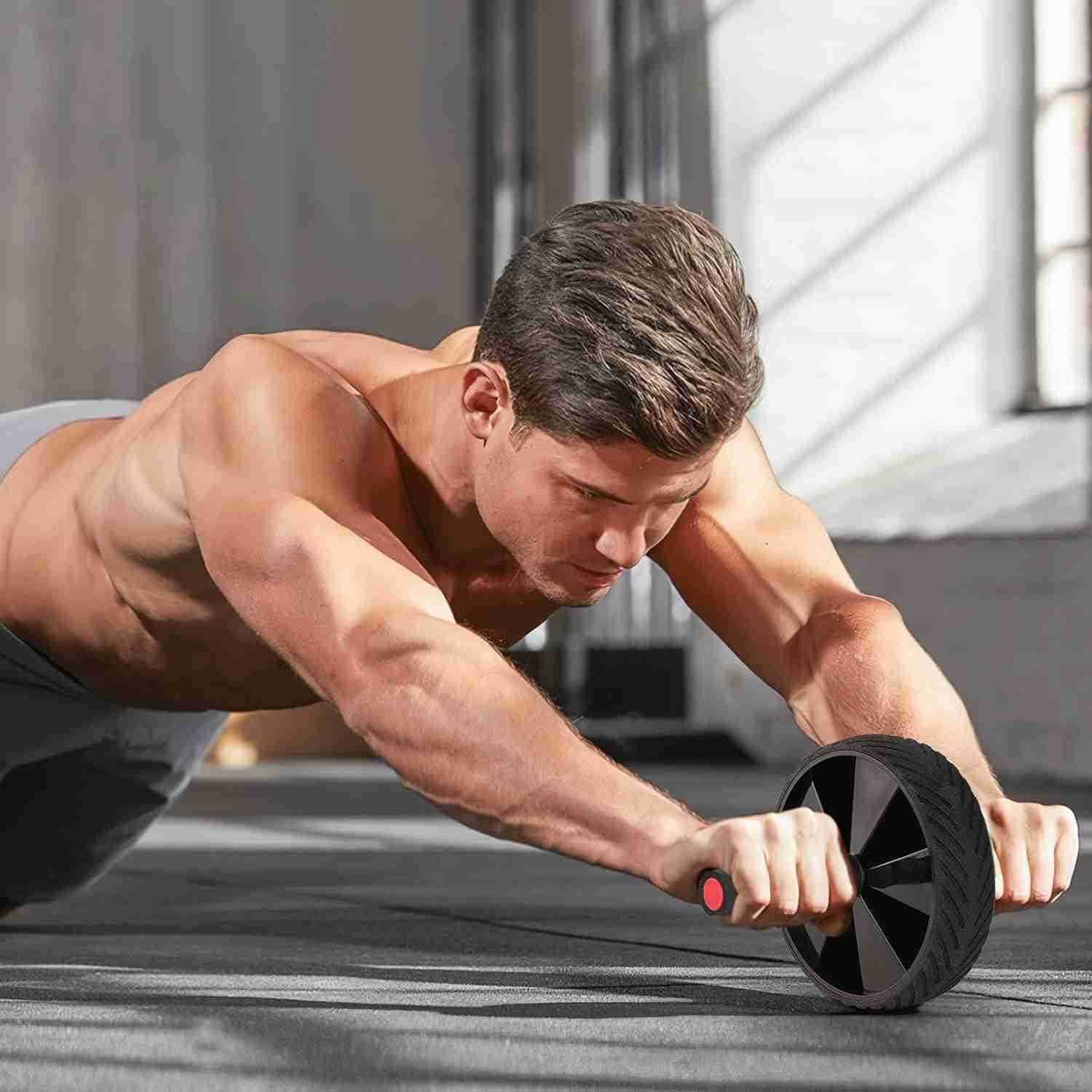 Ab Roller Wheel for Abdominal and Core Strength Training Home Gym Abs Roller for Men Women W250904