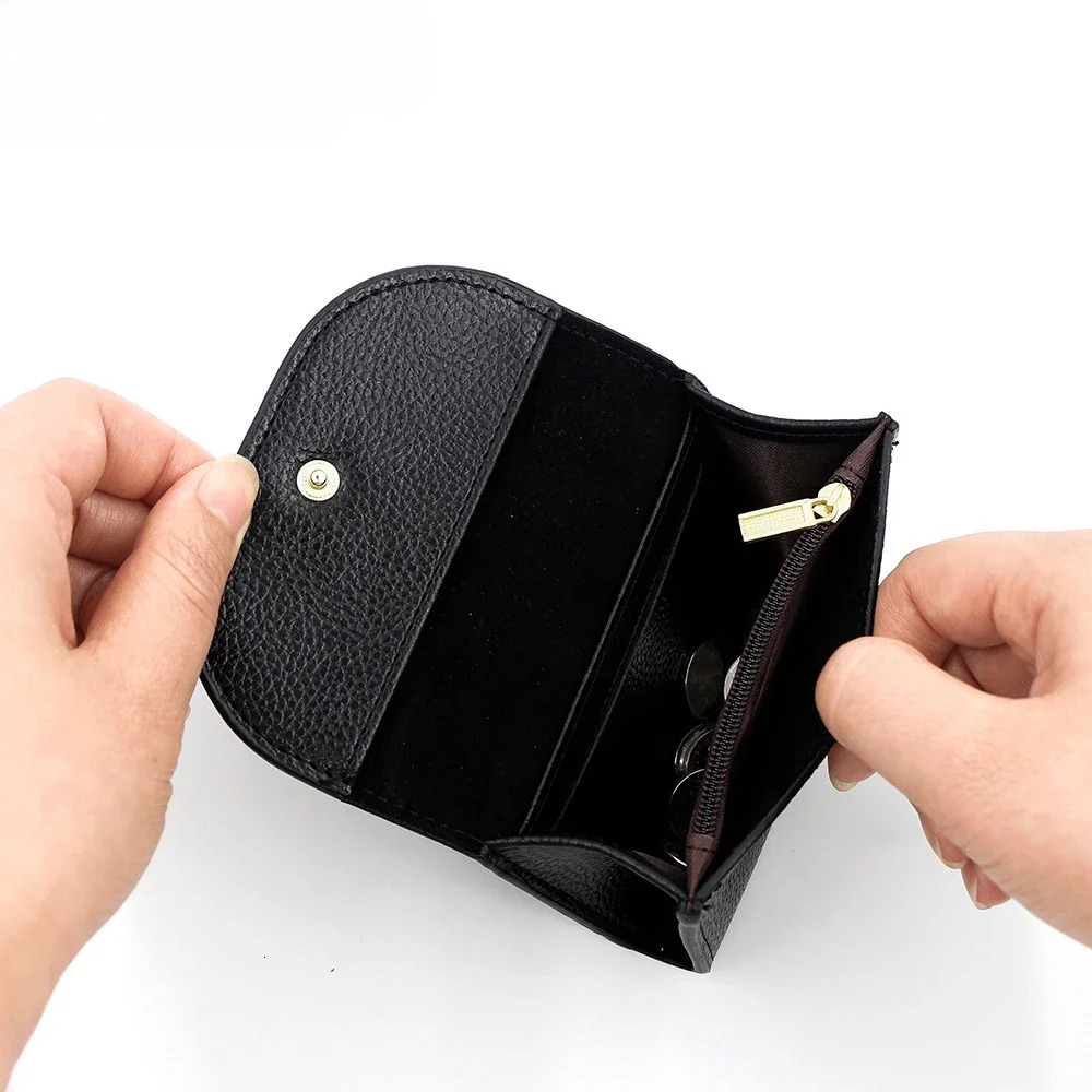 Fashion Ladies Small Genuine Leather Womens Wallets Short Wallet Woman Zipper Mini Card Holder Coin Purse 250904 Y260206