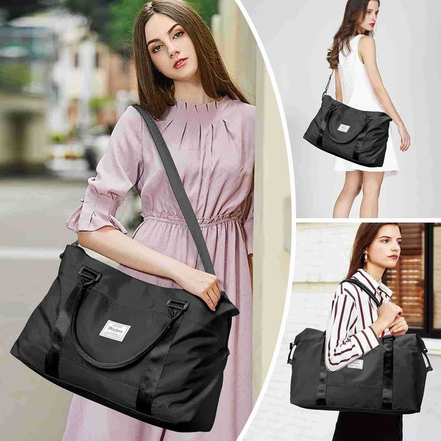 Travel Duffel BagSports Tote Gym BagShoulder Weekender Overnight Bag for WomenW250904