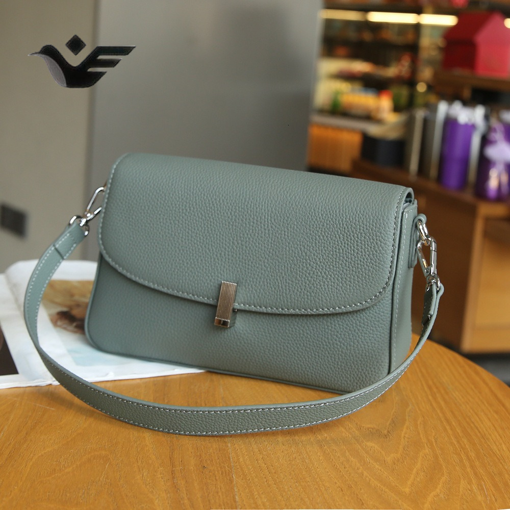 Feiyan Free Shipping New Designer Bag Luxury Shopping Bag Genuine Leather Women's Bag Versatile Small Square Bag Top Layer Cowhide High-end Feel 