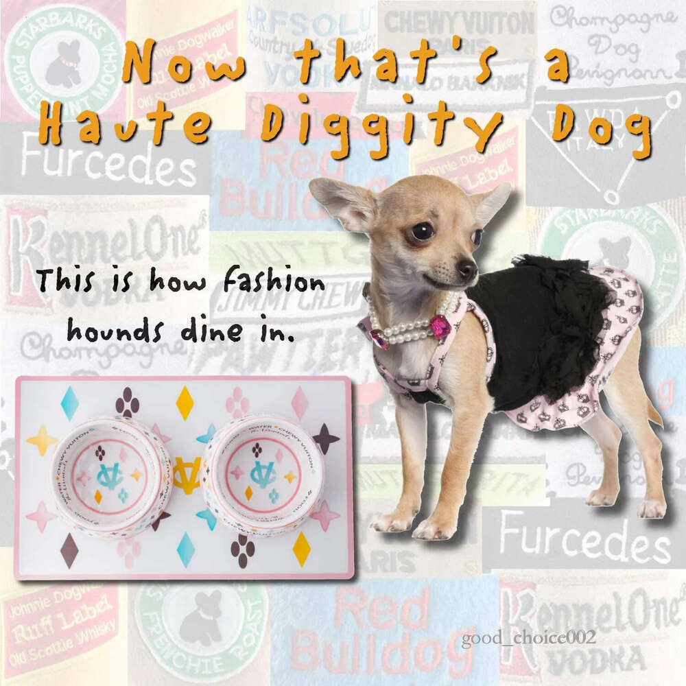 Lanjia- Designer Bowl, & Water Bowls For Small, Medium Dog Breeds, Food Grade BPA Free, Non-Skid Bottom Dishwasher Safe, Size Large J01 56F22 B8