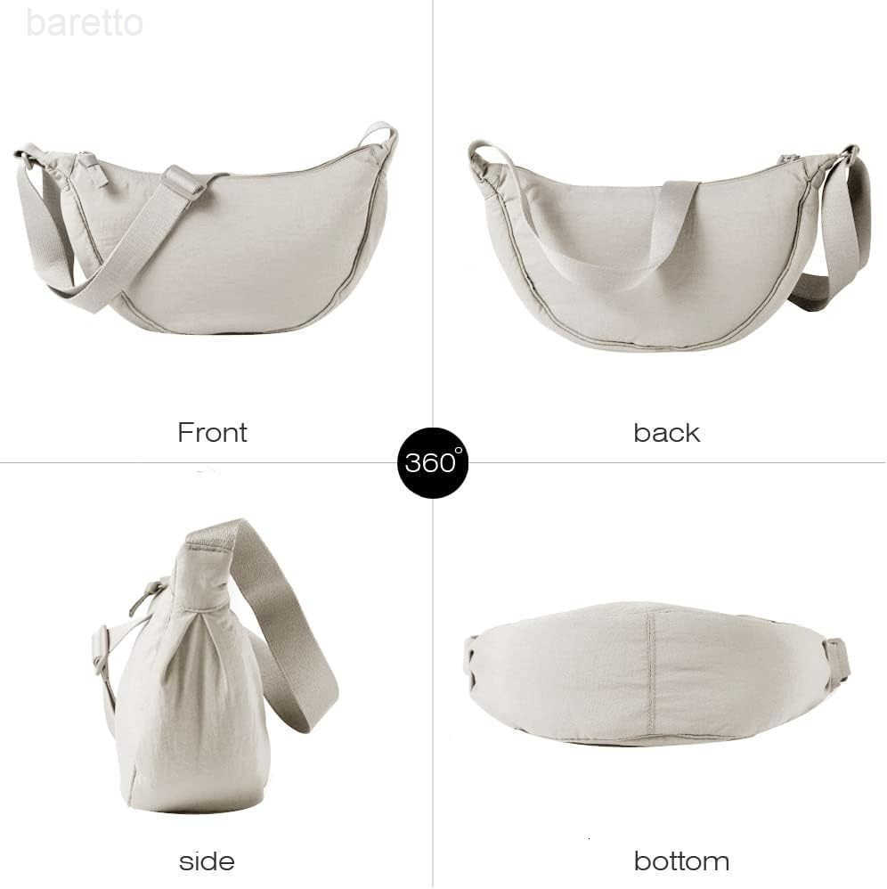 Nylon Crescent Crossbody Bag for Women Men Fanny Pack Crossbody Bag Dumpling Lightweight Travel Sling Bag M250903