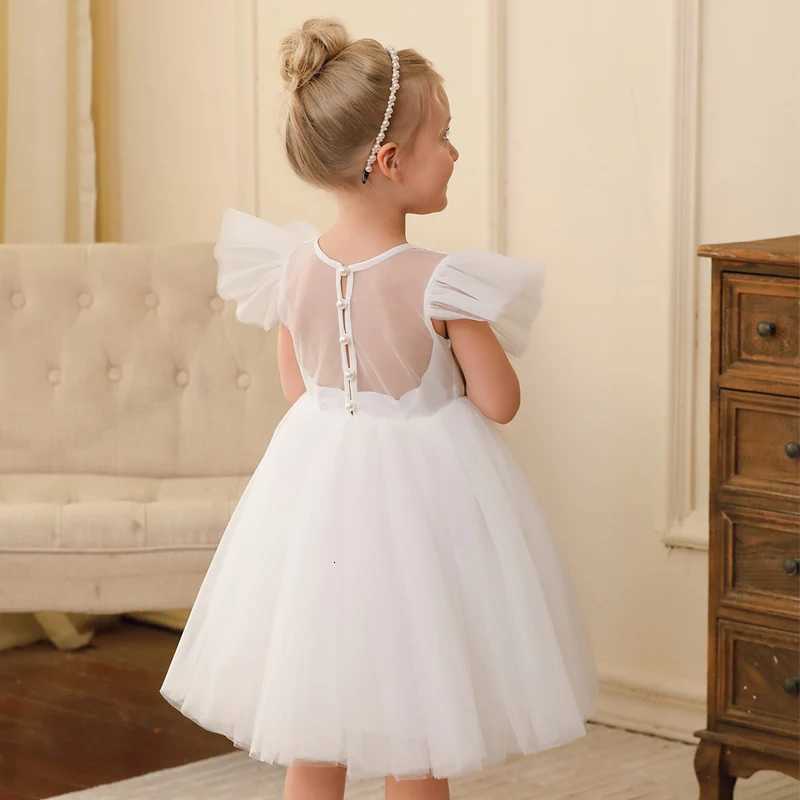 3-10 Girls Sleeveless Dress Children Simple Princess Dress Girls Summer Short Dress Event Performance Birthday Party Dresses Z250904